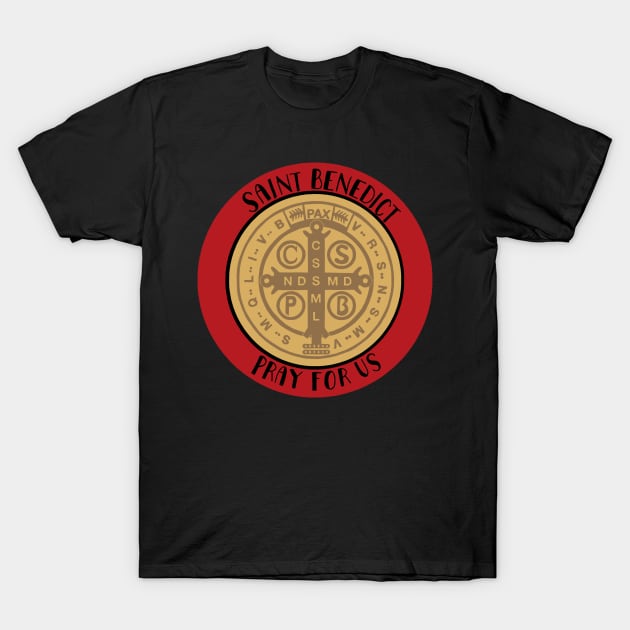 St. Benedict Medal T-Shirt by mfrancescon13